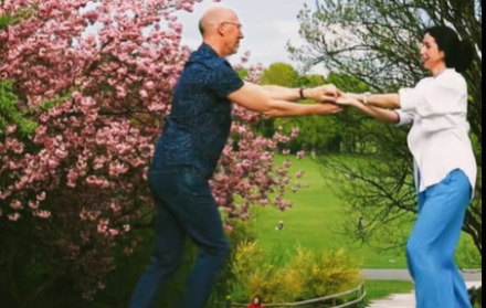 Discofox Figurenkombi mit 4fachen Schal